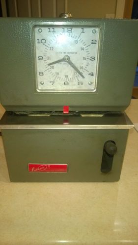 Lathem 2121 heavy duty manual time clock punch time recorder no key for sale