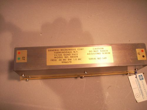 GENERAL MICROWAVE CORP NIKE HECULES FILTER BAND PASS,B802B NSN: 5915-00-812-2044