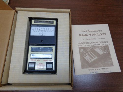 MARK V SCANNER.VINTAGE: HOROZONTAL TV CIRCUT ANALYZER. DIEHL MANUFACTURING