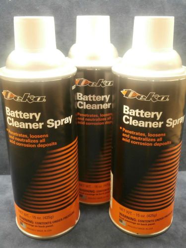 Deka battery cleaner spray 15 oz. 3 pack. 00321. prolongs battery life. for sale