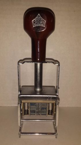 Vintage Crown Date Ink Stamper