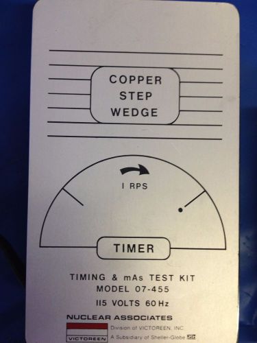 Nuclear Associates Fluke Victoreen Timing &amp; mAs Test Kit Model 07-455 115 volts