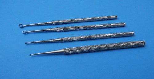 Heath Curettes 4&#034; size 0,1,2,3,Surgical Dermal Ophthalmic Instruments,ENT.4Pcs