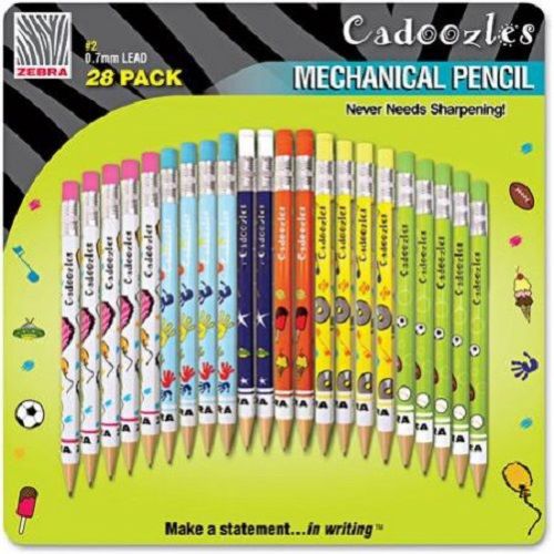 Zebra&#039;s Cadoozles #2 Mechanical Pencil 0.7mm Assorted Barrel Colors 28pk (51291)