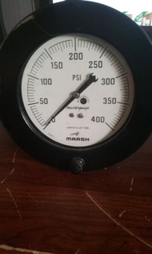 Marsh Instruments Gauge; 4 1/2&#034;, 1/4&#034; NPT... 0-400 PSI Master Gauge