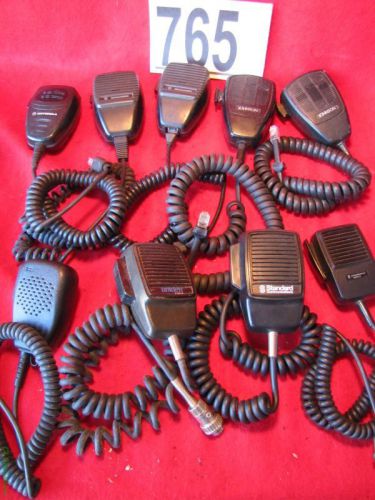 Lot of 9 ~ two way radio mic microphones ~ motorola johnson ge uniden ~ #765 for sale