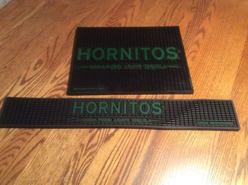 HORNITOS -Tequila Bar Spill Mat 12&#034; x 12&#034; &amp; Bar Rail &#034;NEW&#034;