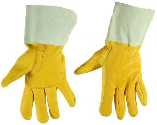 Tig welding gloves grain deerskin w/ kevlar threading 4&#034; cuff - many sizes! for sale