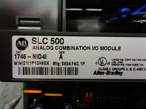 ALLEN BRADLEY 1746-NIO41 SER A ANALOG COMBO I/O MODULE