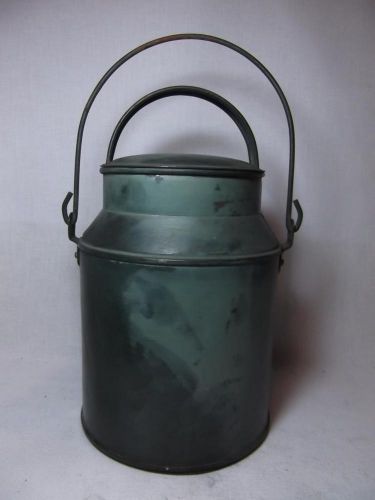 Vintage Kreamer Milk Dairy Can pale bucket Green 13.25&#034; farm