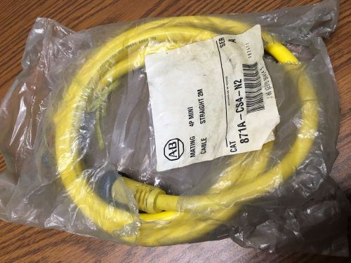 NEW NIB Allen Bradley 871A-CS4-N2 Cordset 4 PIN MINI Straight Mating Cable 2M