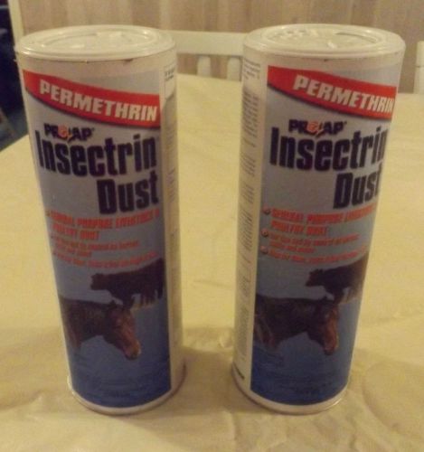 2 PROZAP INSECTRIN DUST 2LB EA PERMETHRIN LIVESTOCK LICE FLY FLEAS TICK CONTROL