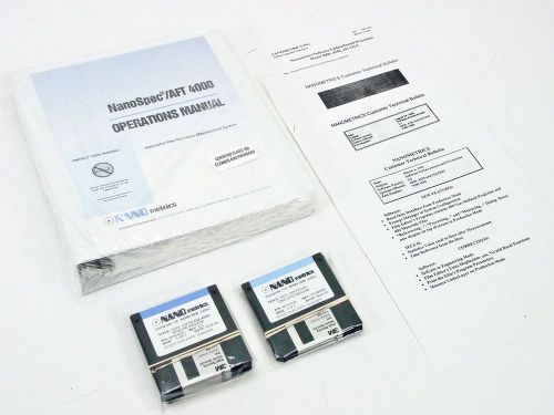 Nanometrics NanoSpec AFT 4000 Operations Manual with Software 7500-0926