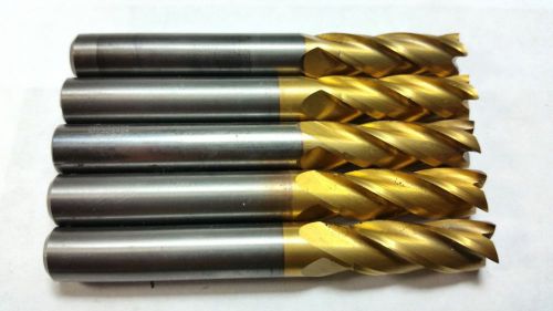 (Machinist Lot of 5) 5/16&#034; Kennametal Carbide TiN 4 Flute End Mill *NR* B 946