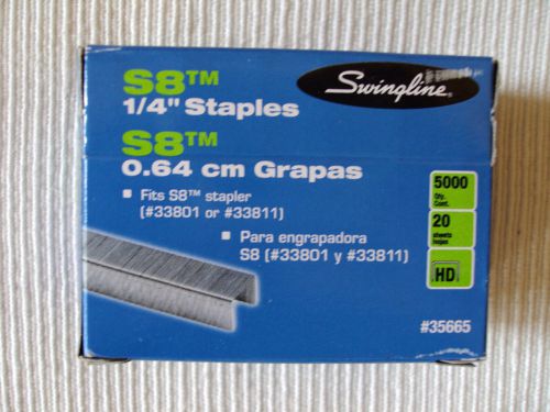 Swingline  Heavy Duty 1/4&#034; Staples 5000 Per Box Free Shipping