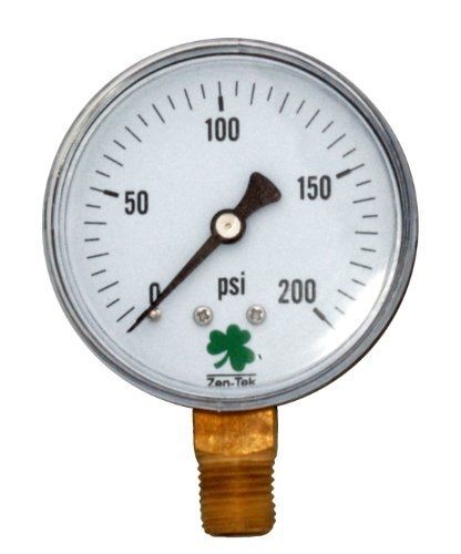 Zenport DPG200 Zen-Tek Dry Air Pressure Gauge, 200 PSI