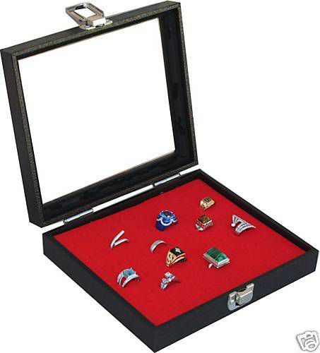 New 36 Pins Buttons Badges BOX RING CASE storage display New