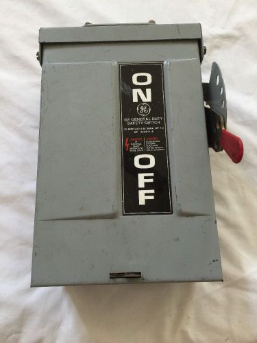 GENERAL ELECTRIC TG3221R 30A 240V 3W General Duty Safety Switch