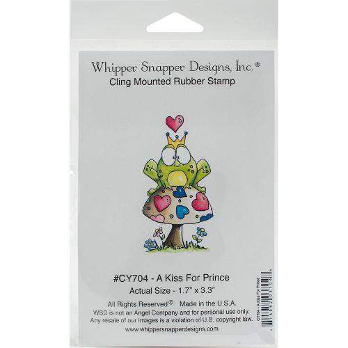 &#034;whipper snapper cling stamp 4&#034;&#034;x6&#034;&#034;-a kiss for prince&#034; for sale