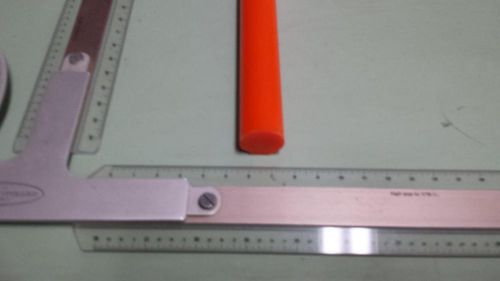 1&#034; DIA. X 48&#034; LONG URETHANE / POLYURETHANE 80 A ORANGE ROD P/N 11412