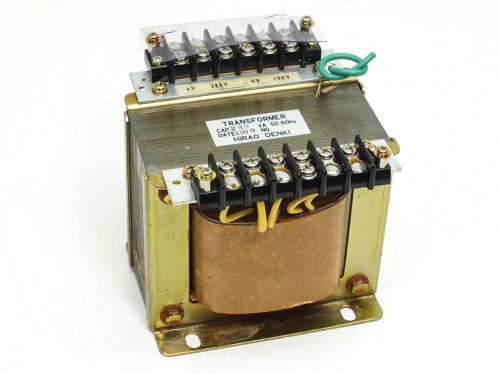 Hirao Denki Co  230 VA Transformer 12 18 100 200 Volt Taps 230VA