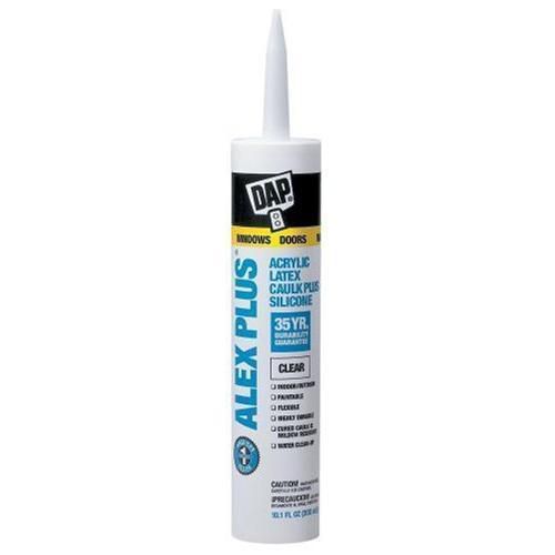 DAP INC 18152 10.1oz White Alex Plus Acrylic Latex Caulk with Silicone New 5 PK.