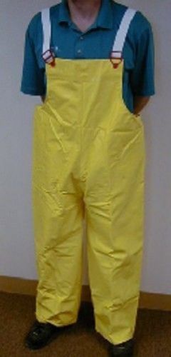 Ansell Bib Overall Yellow, XL, PVC, Waist 46&#034;, Inseam 32&#034;, Qty 5, 65-565 /GV1/RL