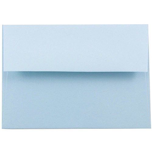 JAM Paper? A7 (5 1/4 x 7 1/4) Paper Invitation Envelope - Light Baby Blue - 25