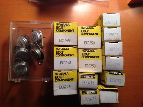 Nos lot of 19 sylvania ecg ecg85/162/104/248/249/250/294/718/789/5402/5403 for sale