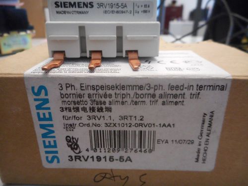 SIEMENS, 3 PHASE CONNECT TERMINAL, 3RV1915-5A