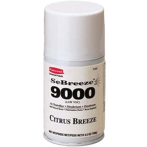 Rubbermaid SeBreeze 9000 Odor-Neutralizer Aerosol, 5.3 oz Can: Citrus Breeze