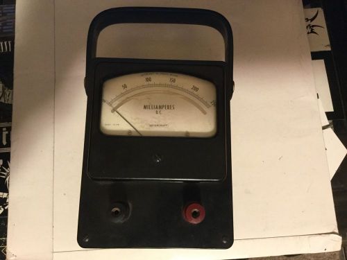 VINTAGE METERCRAFT ELECTRICAL TEST INSTRUMENT MILLIAMPERES MODEL PD 441 DC METER