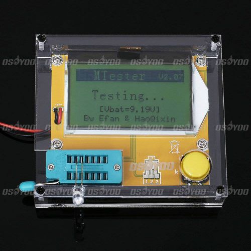 Mega328 Transistor Tester ESR Meter LED Diode Triode Capacitor w/ Clear Case New