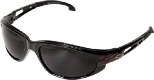 Edge Dakura Safety Glasses Black Frame with Flame Detail - Smoke Lens