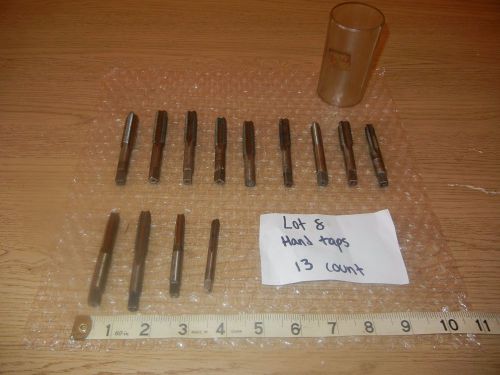 Lot of 13 Total Taps Sossner 2/4 Flute Spiral Point Gun Tap Lot #8