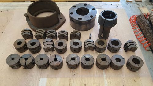 23 sets warner &amp; swasey collet pads + master collet + collet chuck + nr! for sale