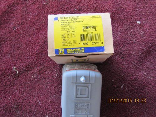 NEW SQUARE D FSG2J21BP 30/50 WELL PUMP WATER PRESSURE SWITCH NEW