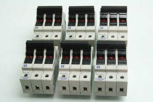 6 Telemecanique GK1-DF U Fuse Holders 3-Pole  690V @ 32A Complete with Fuses