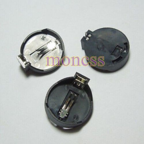 100PCS New CR2025 CR2032 Button Coin Cell Battery Socket Holder Case Black