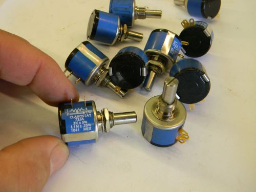 New* clarostat 10 turn potentiometer 73ja 2k ohm linear +/-5%  b4 for sale