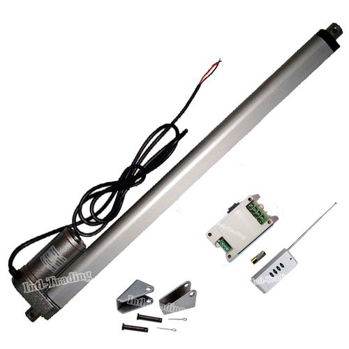 Linear Actuator &amp;Remote&amp;Brackets 18&#034; Stroke DC 12V 330 Pound Max Lift Heavy Duty