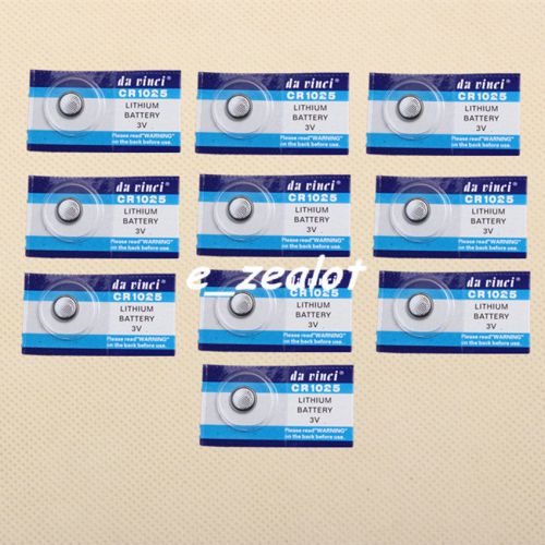 10PCS CR1025 Button batteries 3V  Li Battery Perfect