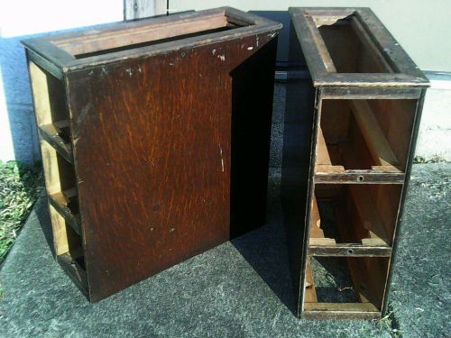 TWO SINGER ANTIQUE TREADLE SEWING MACHINE DRAWER FRAMES, VINTAGE