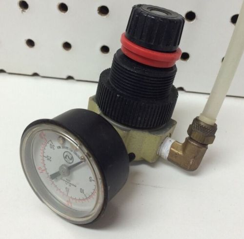 NORGREN R07-100-RNEA PRESSURE REGULATOR W/ DIAL PRESSURE GAUGE