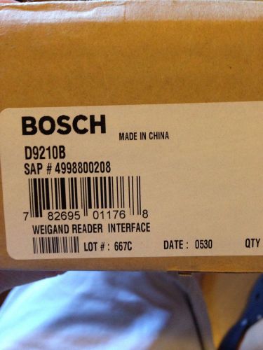 BOSCH D9210B ACCESS CONTROL 26-BIT WIEGAND READER INTERFACE IN METAL ENCLOSURE