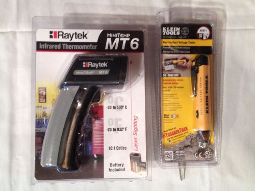 Raytek MT6 Infrared Mini Temp Gun -30 to 500 °C Brand New w/ Klein Voltage tester