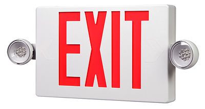 Cooper lighting led exit/emergency sign, battery back-up for sale