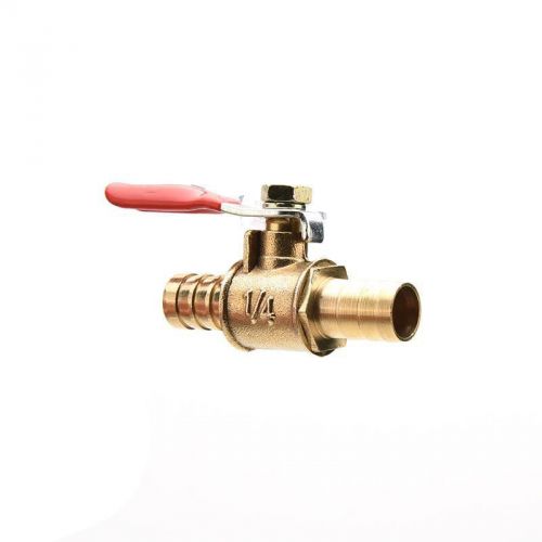 Reliable Great 1/4&#034; PEX Brass Ball Valve, Full Port, Crimp, Shut-off Valves 3C1