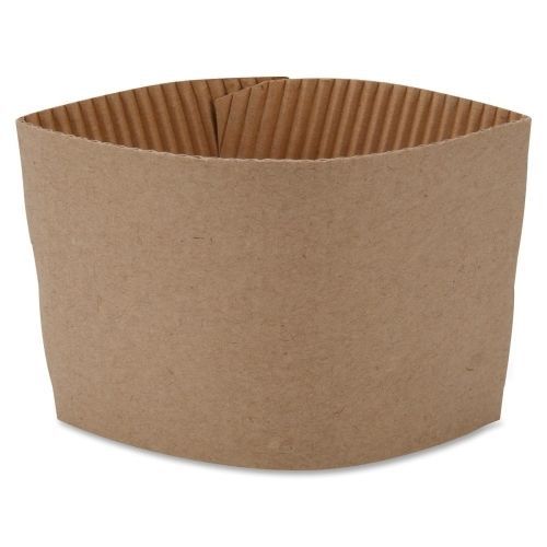 Genuine Joe Protective Corrugated Hot Cup Sleeves 1000/ct brown