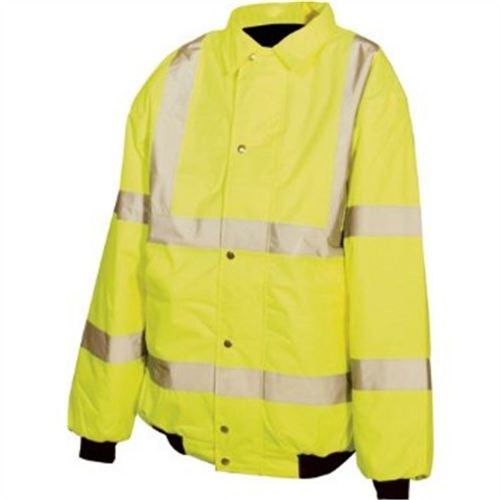 Silverline 244989 Hivis Bomber Jacket Class 3xl 108-116cm 42-46&#034; Safety Workwear